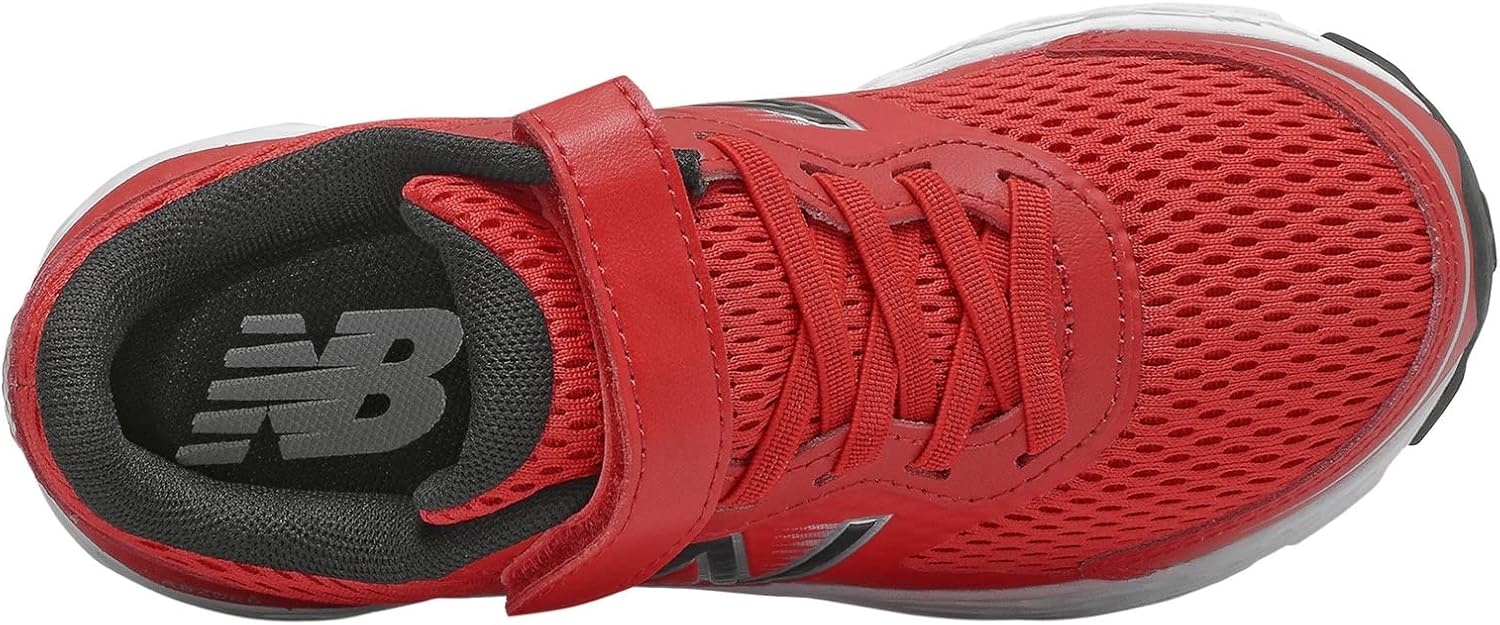 image:imageNew Balance Kids 680 V6 Hook and Loop Running ShoeTeam RedBlackSilver Metallic