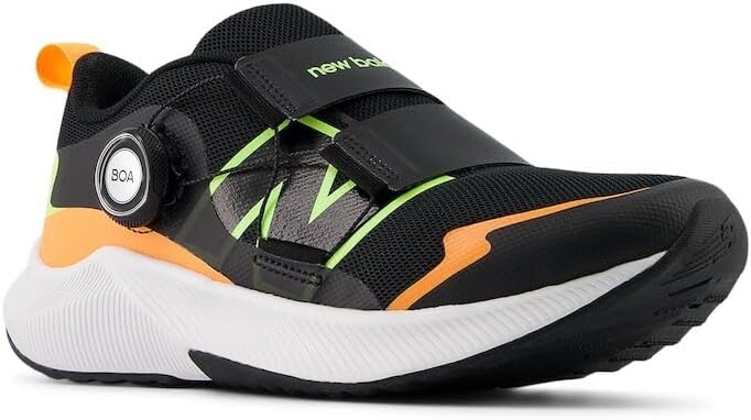 image:imageNew Balance Kids DynaSoft Reveal V4 Boa Running ShoeBlackBleached Lime GloHot Mango