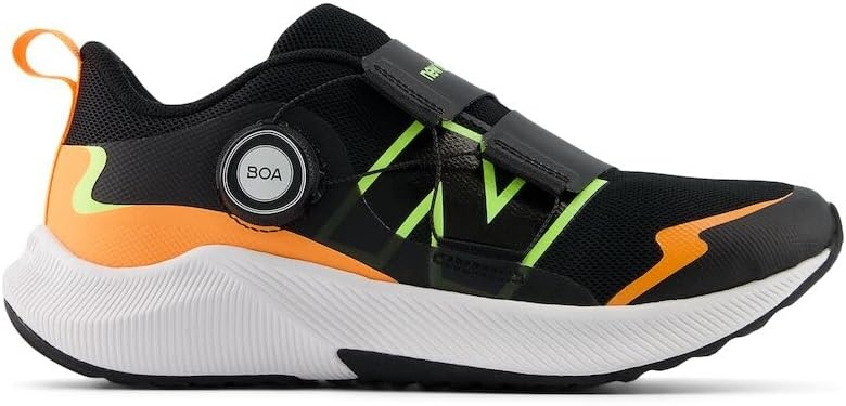 image:imageNew Balance Kids DynaSoft Reveal V4 Boa Running ShoeBlackBleached Lime GloHot Mango