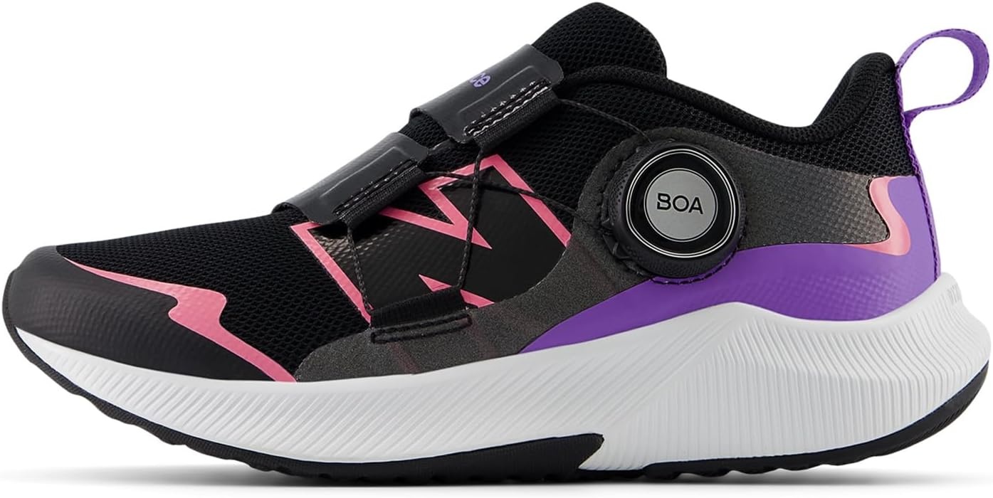 image:imageNew Balance Kids DynaSoft Reveal V4 Boa Running ShoeBlackSignal PinkViolet Crush