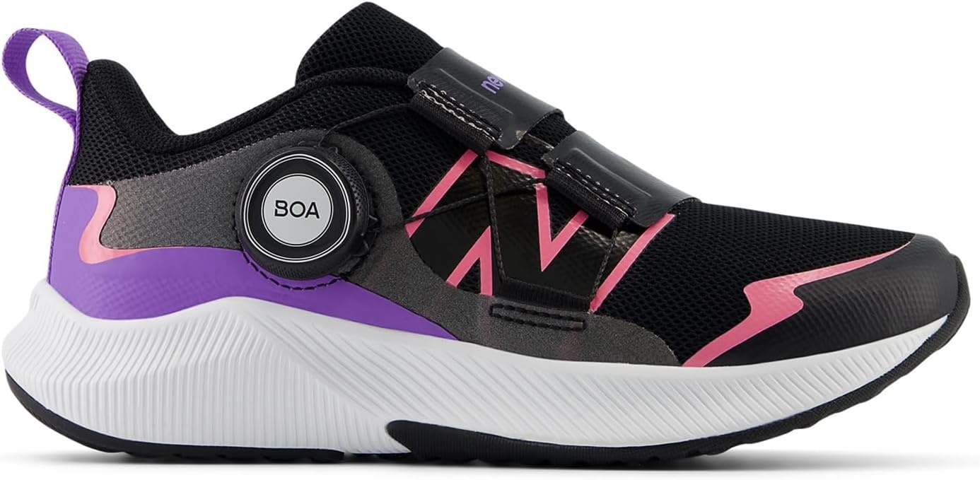 image:imageNew Balance Kids DynaSoft Reveal V4 Boa Running ShoeBlackSignal PinkViolet Crush