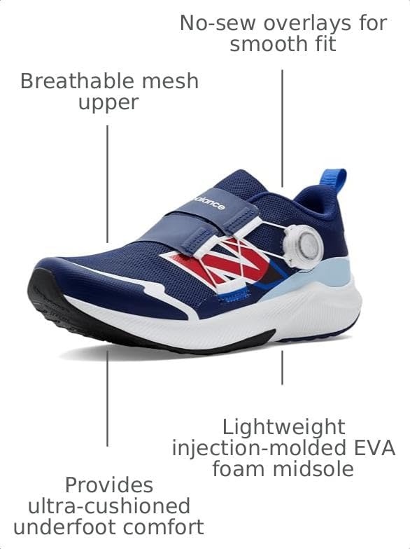 image:imageNew Balance Kids DynaSoft Reveal V4 Boa Running ShoeBlue OysterBlue Bird