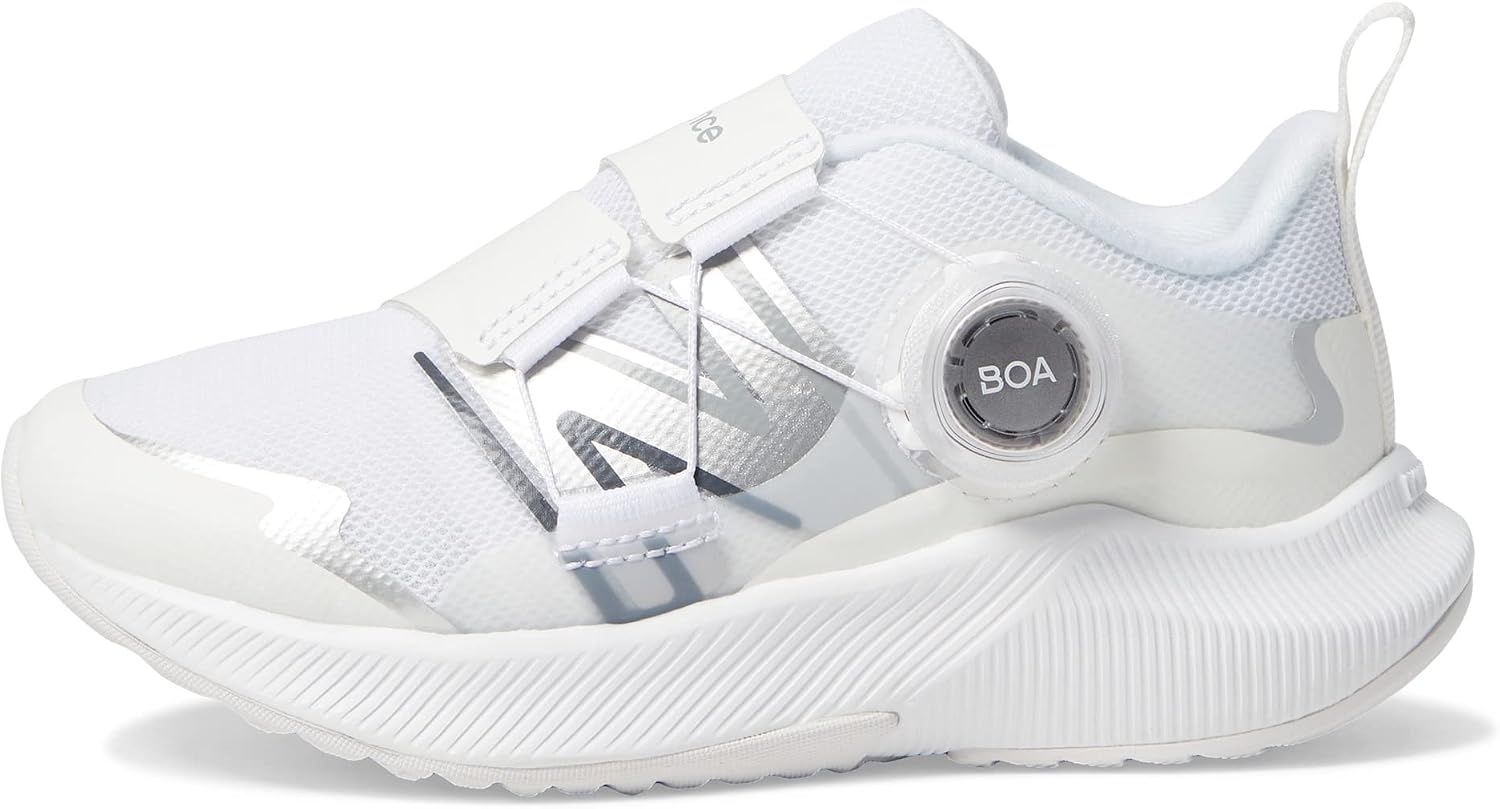 image:imageNew Balance Kids DynaSoft Reveal V4 Boa Running ShoeWhiteSilver MetallicIridescent