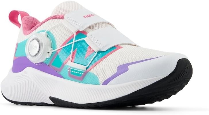 image:imageNew Balance Kids DynaSoft Reveal V4 Boa Running ShoeWhiteViolet CrushCyber Jade