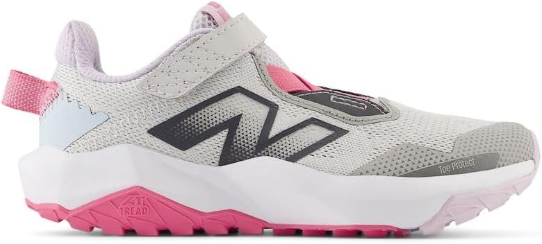 image:imageNew Balance Kids Dynasoft Nitrel V6 Hook and Loop Road Running ShoesGrey MatterReal PinkQuarry Blue