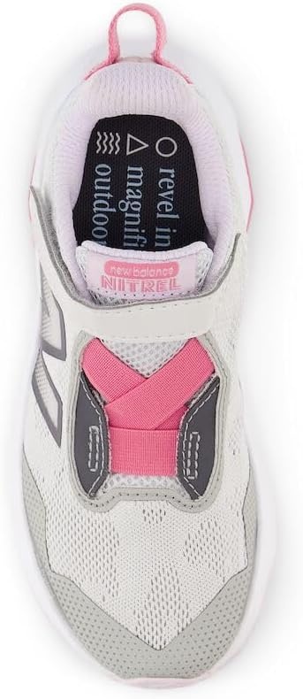 image:imageNew Balance Kids Dynasoft Nitrel V6 Hook and Loop Road Running ShoesGrey MatterReal PinkQuarry Blue