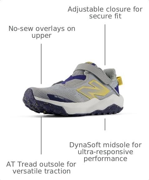 image:imageNew Balance Kids Dynasoft Nitrel V6 Hook and LoopSlate GreyBlue OysterBaroque Gold