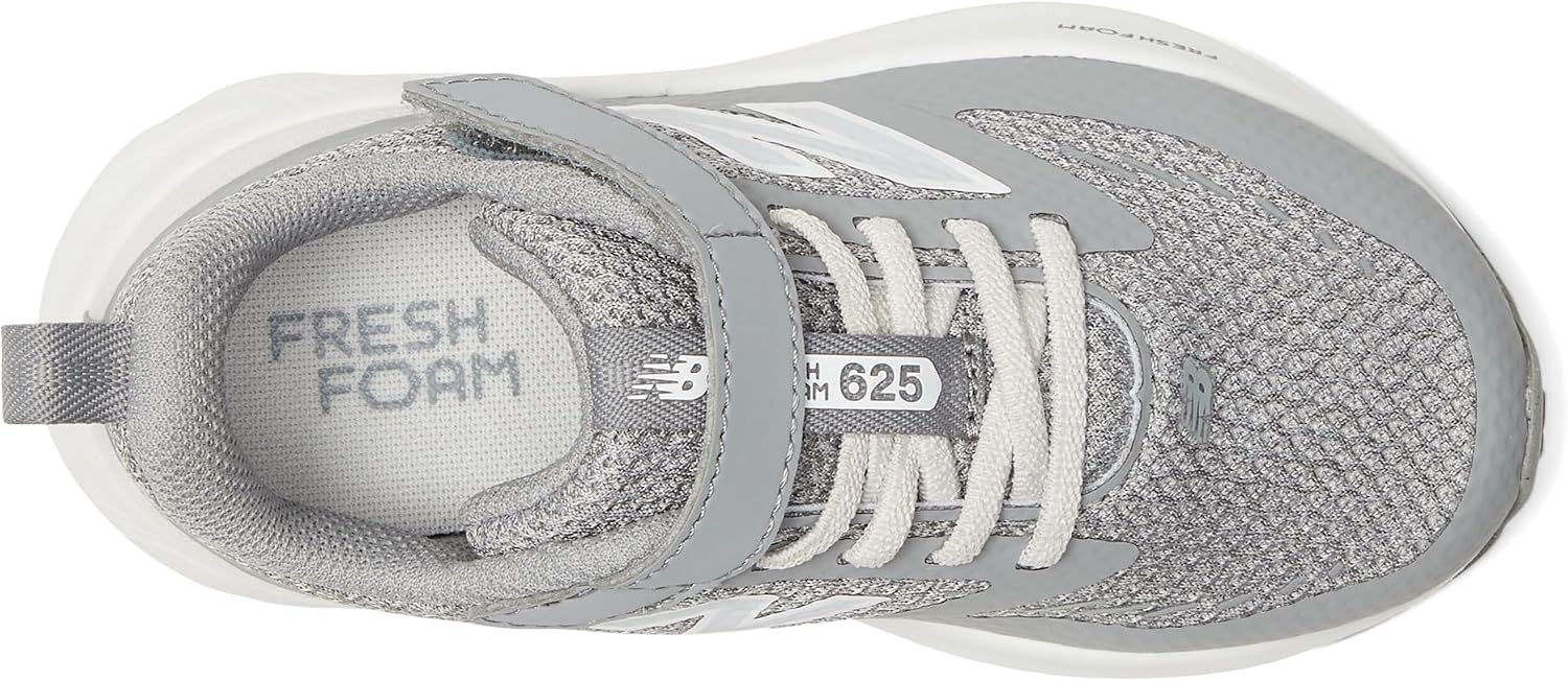 image:imageNew Balance Kids Fresh Foam 625 V1 Hook and Loop Road Running ShoesSlate GreyGrey MatterWhite