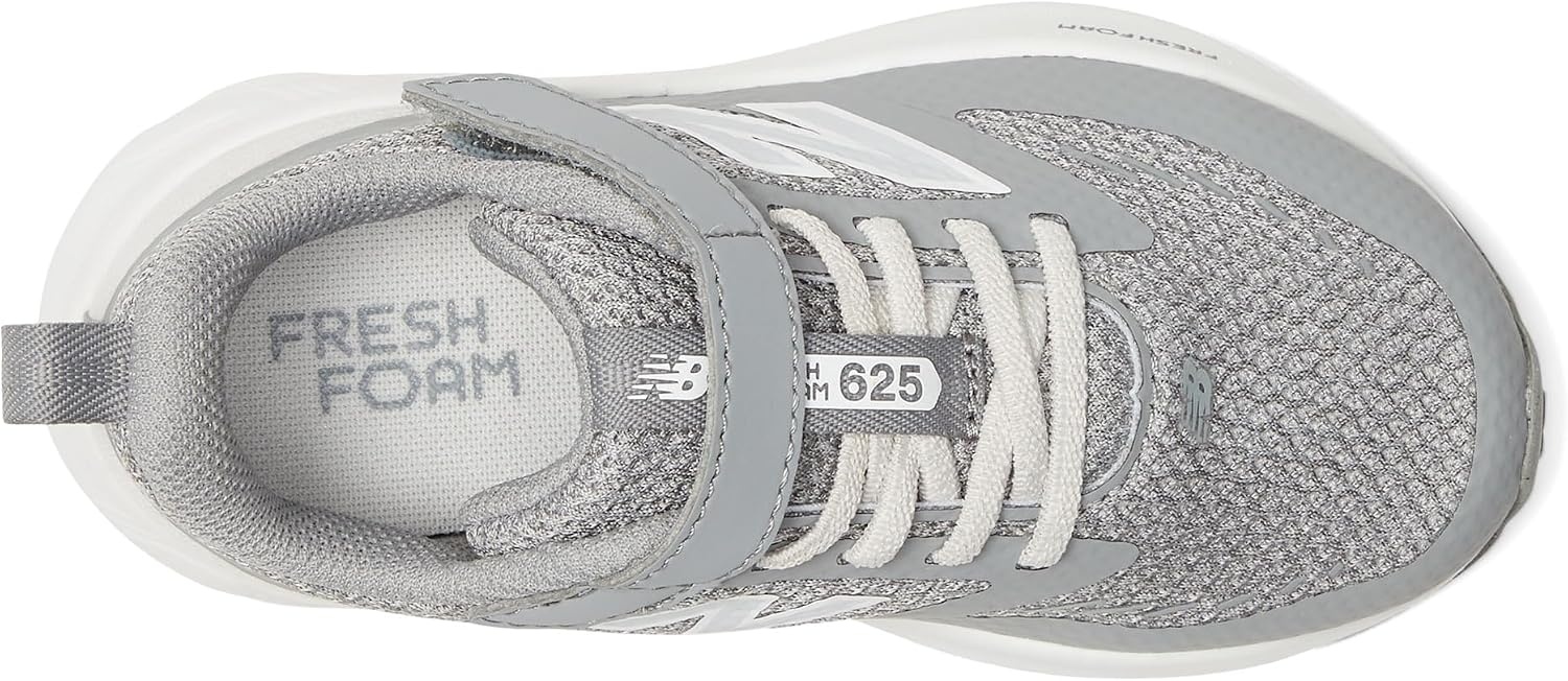 image:imageNew Balance Kids Fresh Foam 625 V1 Hook and Loop Road Running ShoesSlate GreyGrey MatterWhite