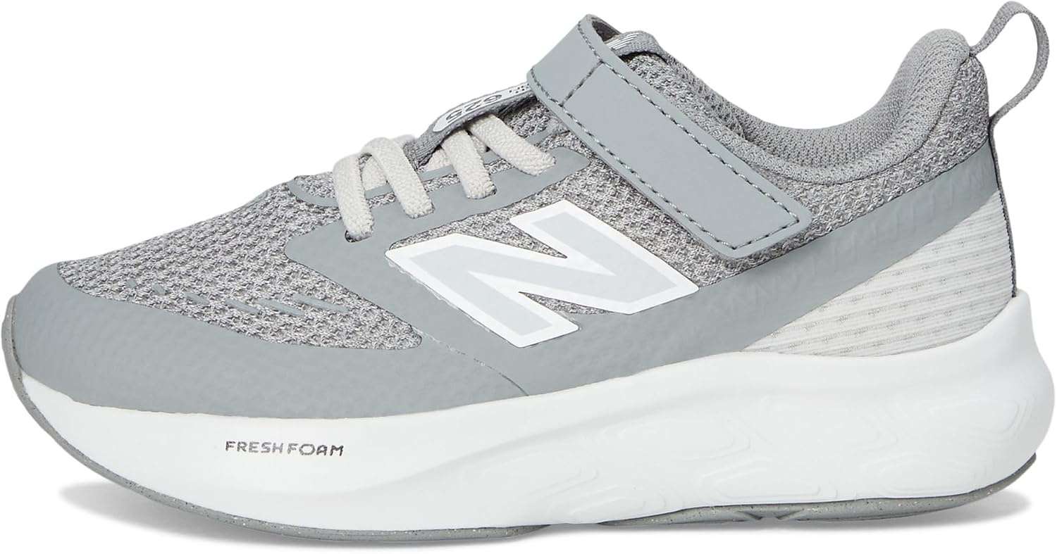 image:imageNew Balance Kids Fresh Foam 625 V1 Hook and Loop Road Running ShoesSlate GreyGrey MatterWhite