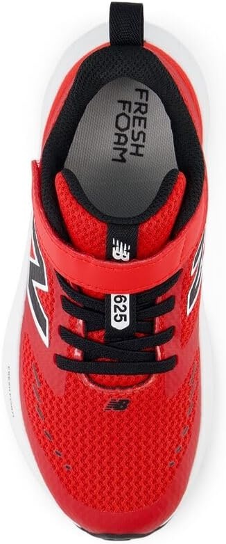 image:imageNew Balance Kids Fresh Foam 625 V1 Hook and Loop Road Running ShoesTrue RedBlackWhite