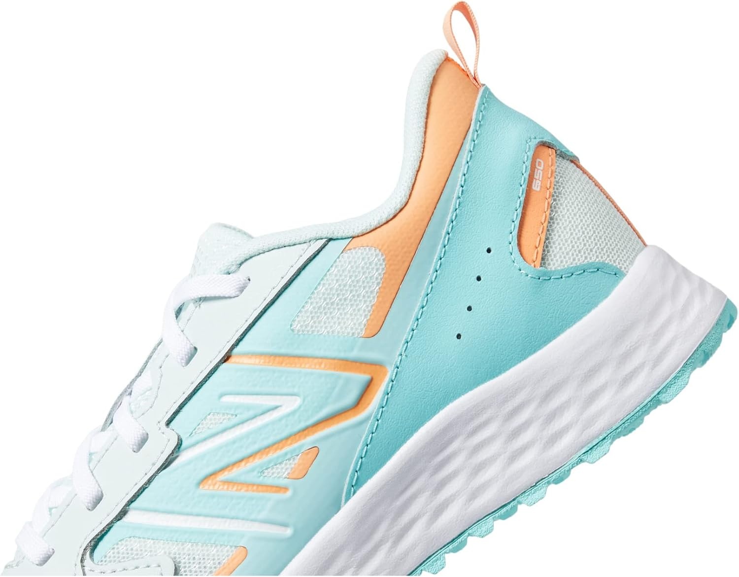 image:imageNew Balance Kids Fresh Foam 650 V1 Laceup Running ShoeLight SurfPeach Glaze