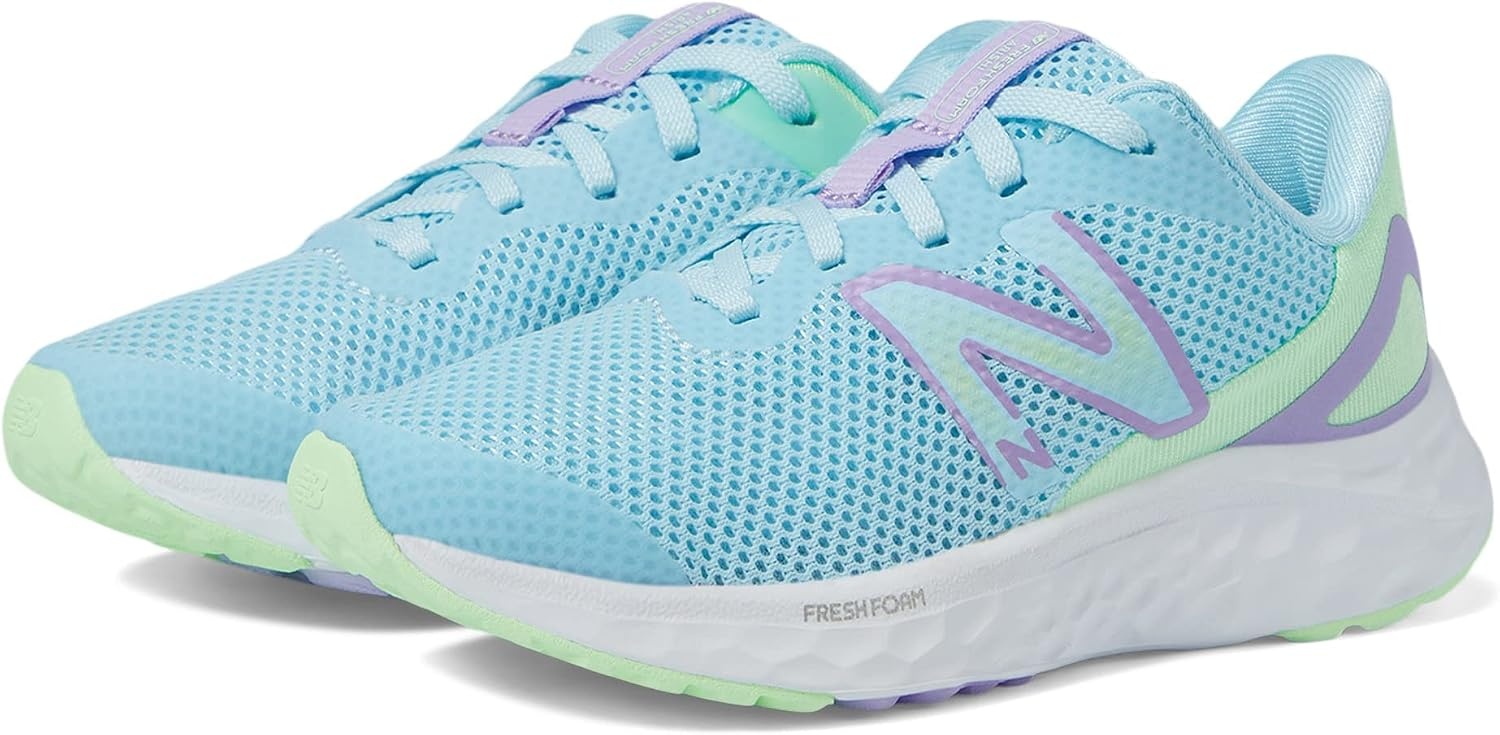 image:imageNew Balance Kids Fresh Foam Arishi V4 Running Shoe Little KidBlueGreen AuraLilac Glo