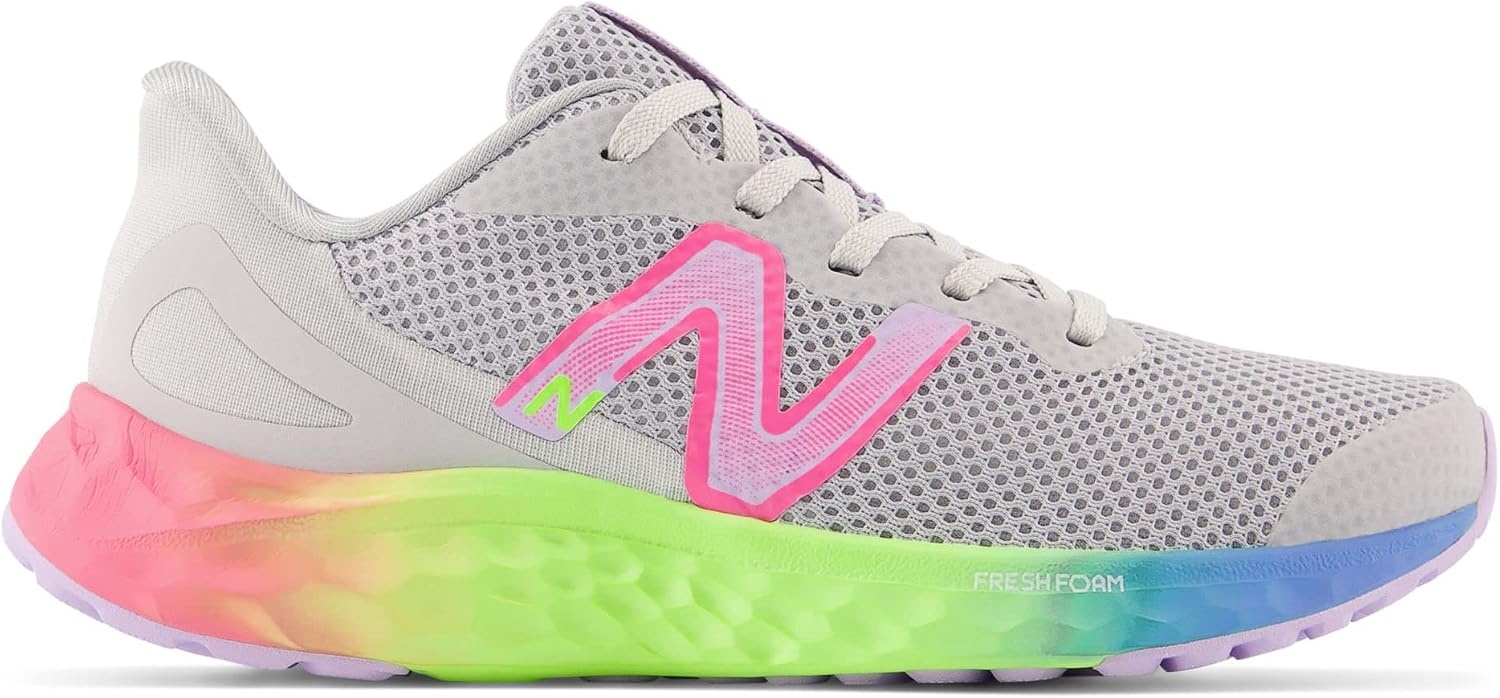 image:imageNew Balance Kids Fresh Foam Arishi V4 Running Shoe Little KidLight AluminumCyber LilacNeon Pink