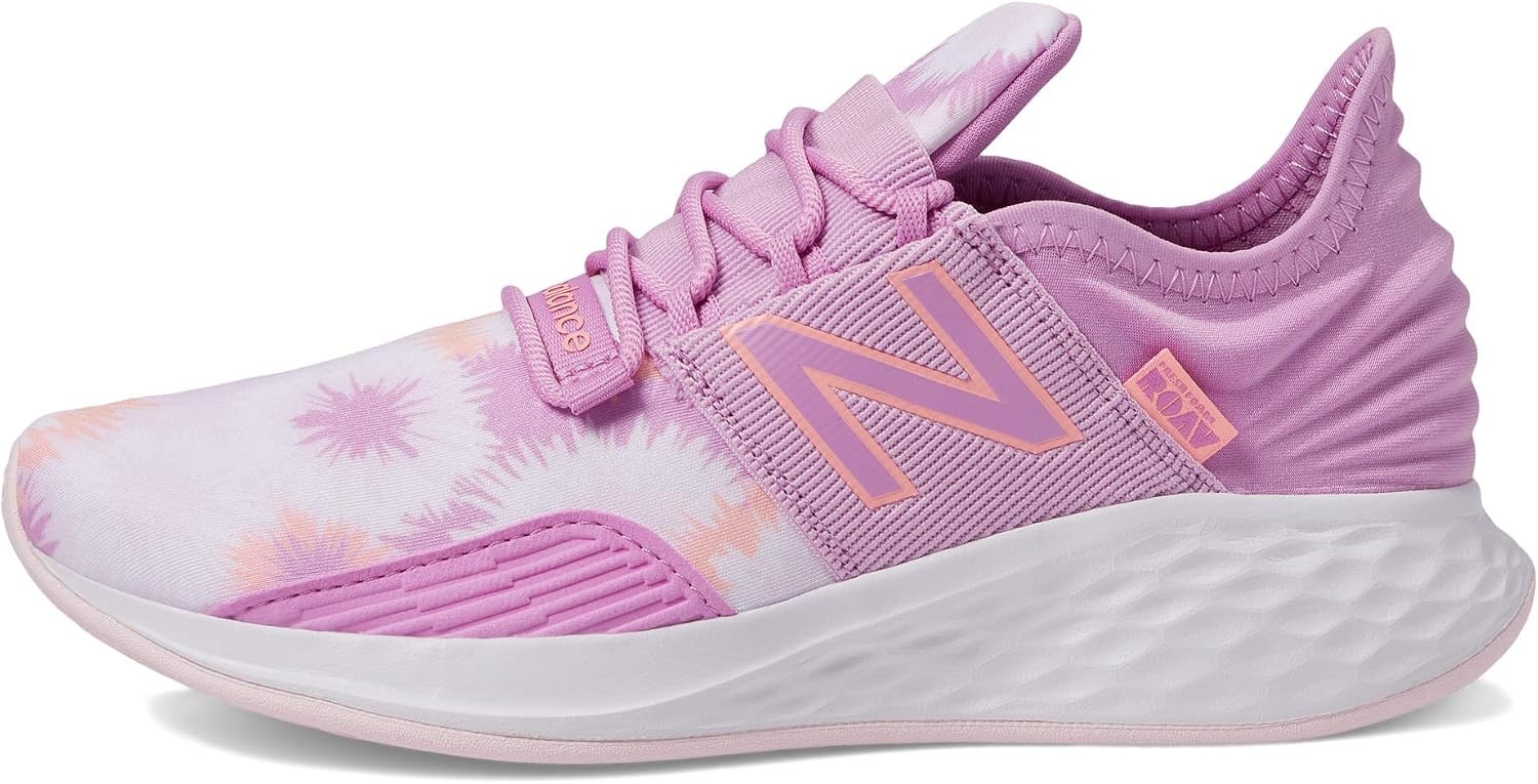 image:imageNew Balance Kids Fresh Foam Roav V1 Laceup Sneaker Road Running ShoesRaspberryGrapefruit
