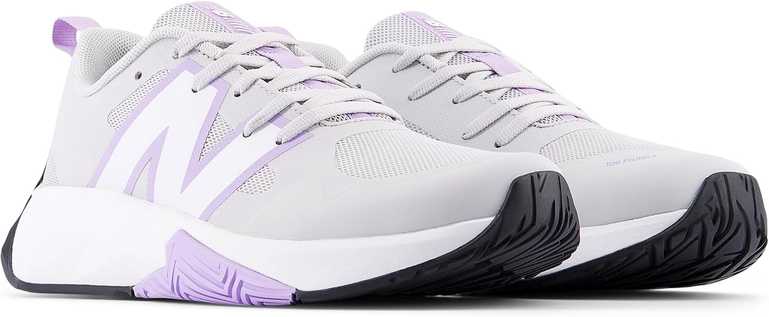 image:imageNew Balance Kids FuelCell Play V1 Laceup Trail Running ShoesGrey MatterLilac GloWhite