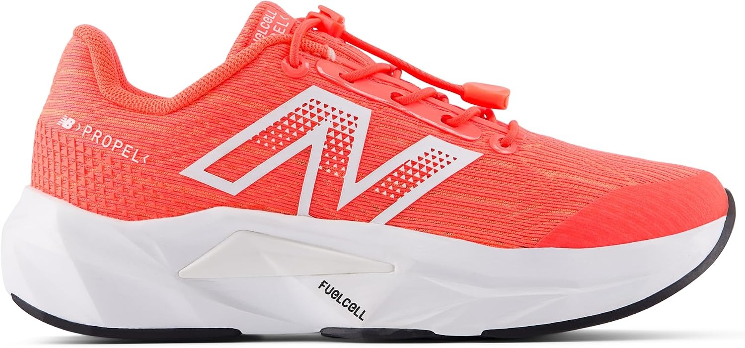 image:imageNew Balance Kids FuelCell Propel V5 Running ShoesUrgent RedWhiteSea Salt