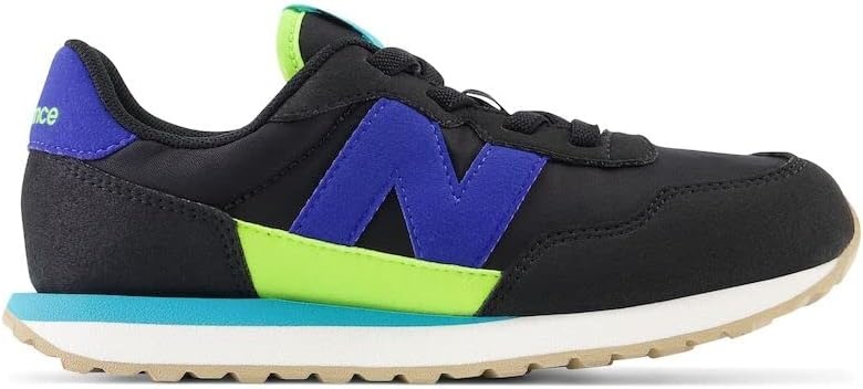 image:imageNew Balance Kids Kids 237 Bungee Lace Sneaker Casual ShoesBlackMarine BlueThirty Watt