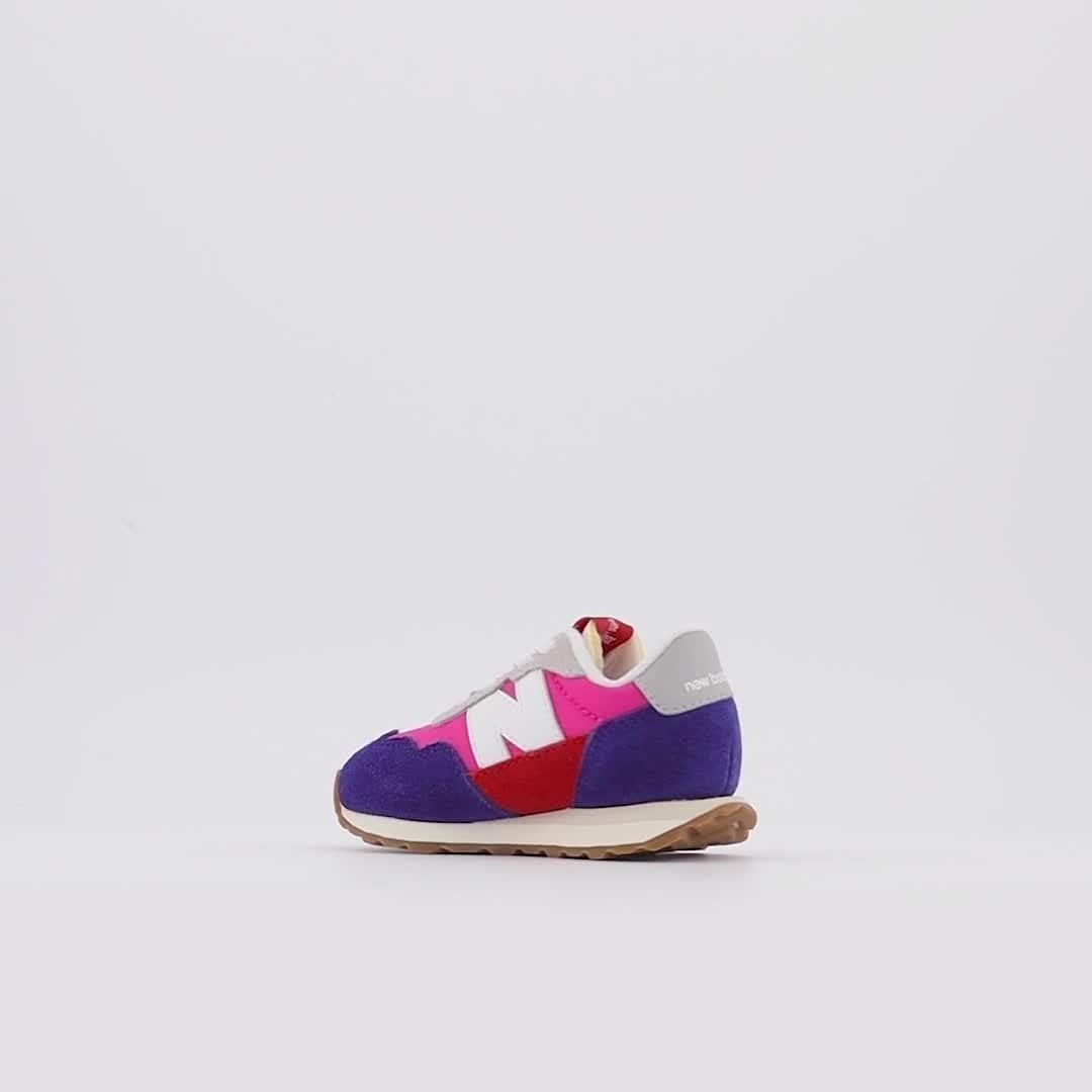 image:imageNew Balance Kids Kids 237 Bungee Lace Sneaker Casual ShoesBlueExuberant Pink