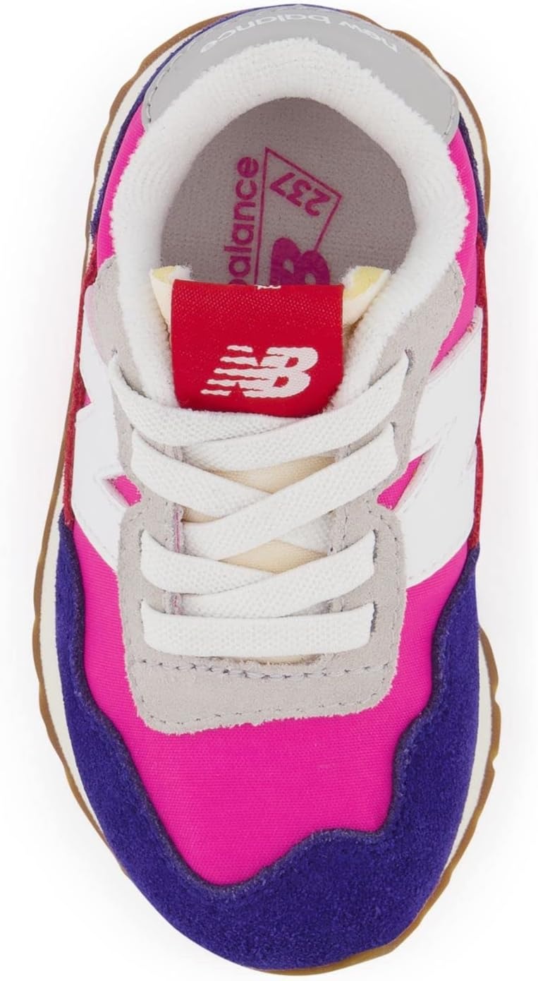 image:imageNew Balance Kids Kids 237 Bungee Lace Sneaker Casual ShoesBlueExuberant Pink