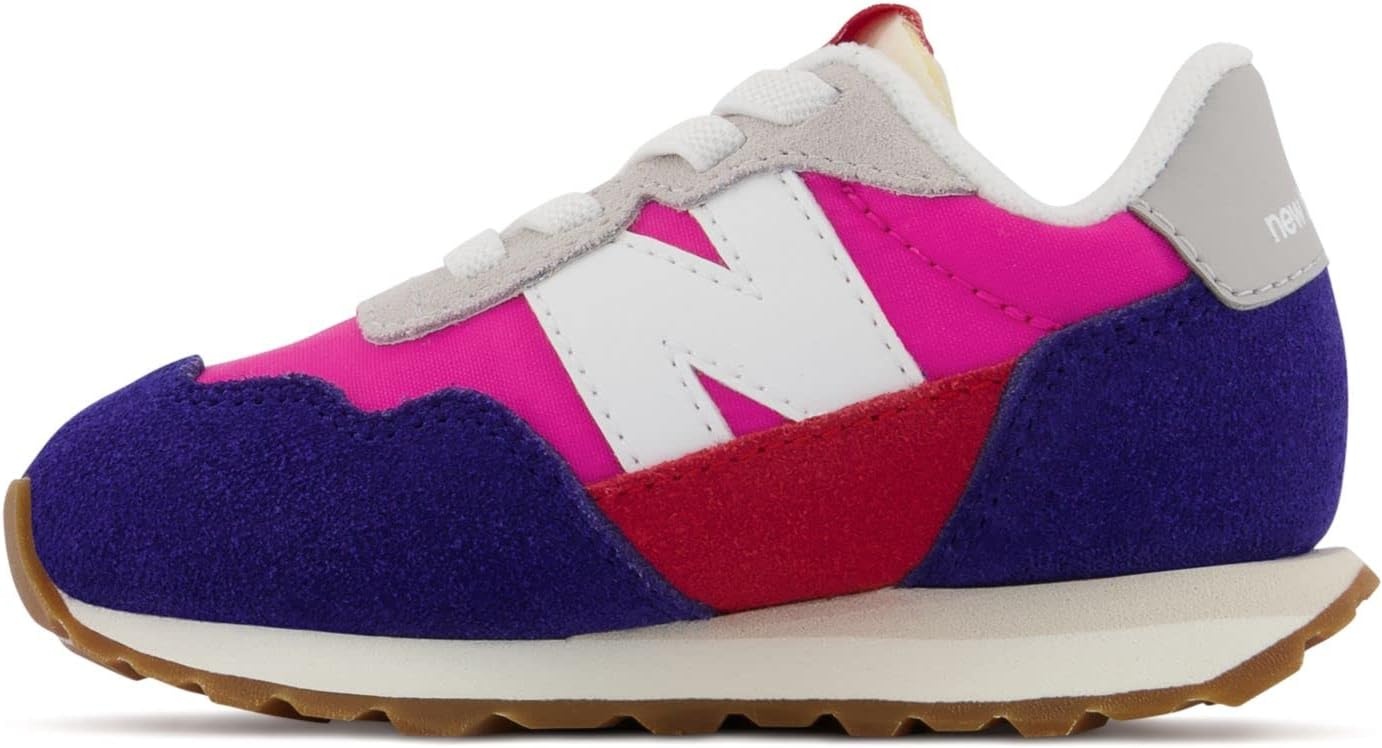 image:imageNew Balance Kids Kids 237 Bungee Lace Sneaker Casual ShoesBlueExuberant Pink
