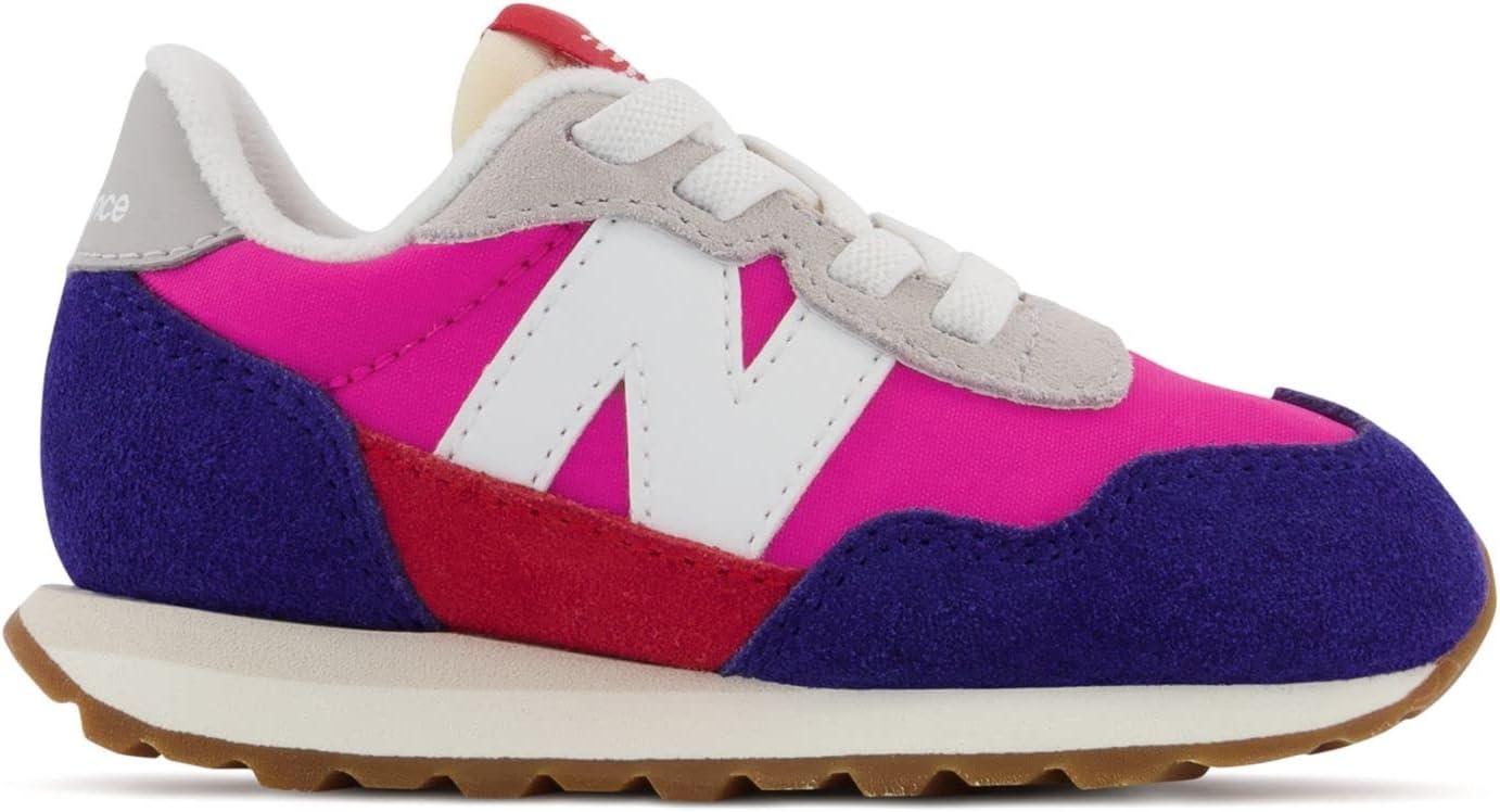 image:imageNew Balance Kids Kids 237 Bungee Lace Sneaker Casual ShoesBlueExuberant Pink