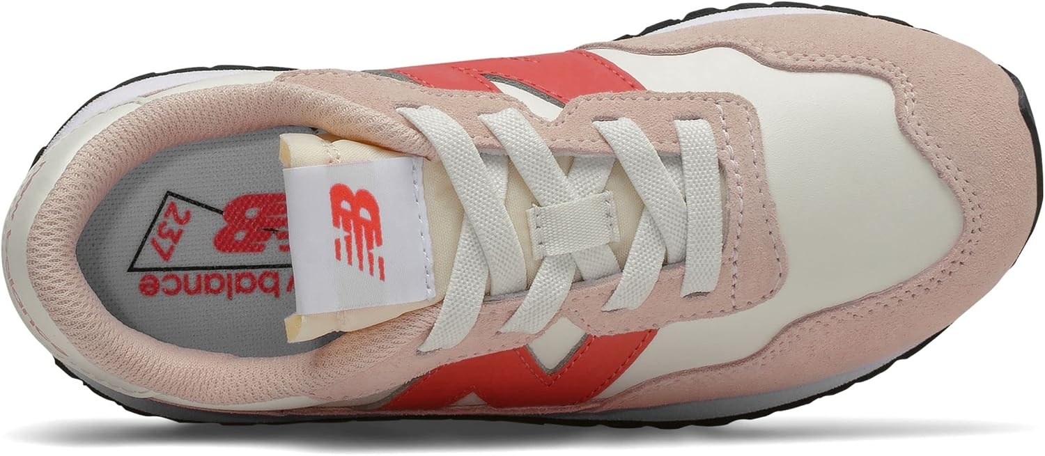image:imageNew Balance Kids Kids 237 Bungee Lace Sneaker Casual ShoesOyster PinkMars Red