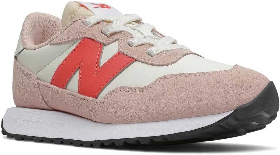 image:imageNew Balance Kids Kids 237 Bungee Lace Sneaker Casual ShoesOyster PinkMars Red