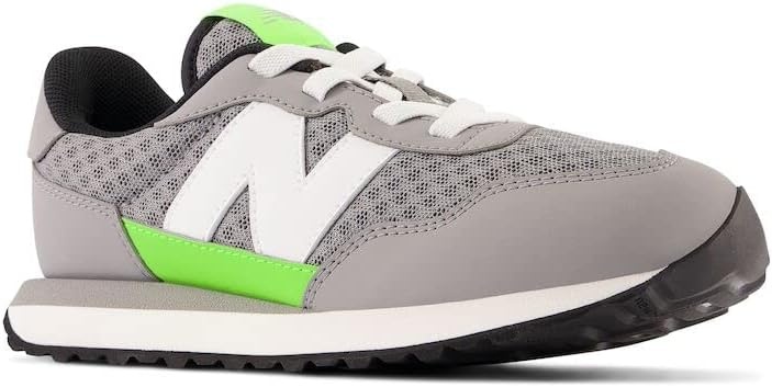 image:imageNew Balance Kids Kids 237 Bungee Lace Sneaker Casual ShoesShadow GreyPixel Green