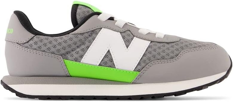 image:imageNew Balance Kids Kids 237 Bungee Lace Sneaker Casual ShoesShadow GreyPixel Green