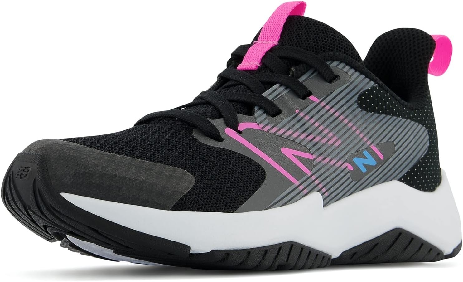image:imageNew Balance Kids Rave Run V2 LaceUp Running Shoes Road Running ShoesBlackVibrant Pink