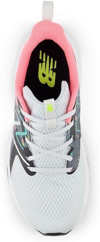 image:imageNew Balance Kids Rave Run V2 LaceUp Running Shoes Road Running ShoesQuartz GreyUltra PinkCyber Jade
