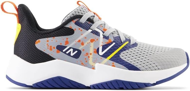 image:imageNew Balance Kids Rave Run V2 LaceUp Running Shoes Road Running ShoesRain CloudNight SkyBlaze Orange