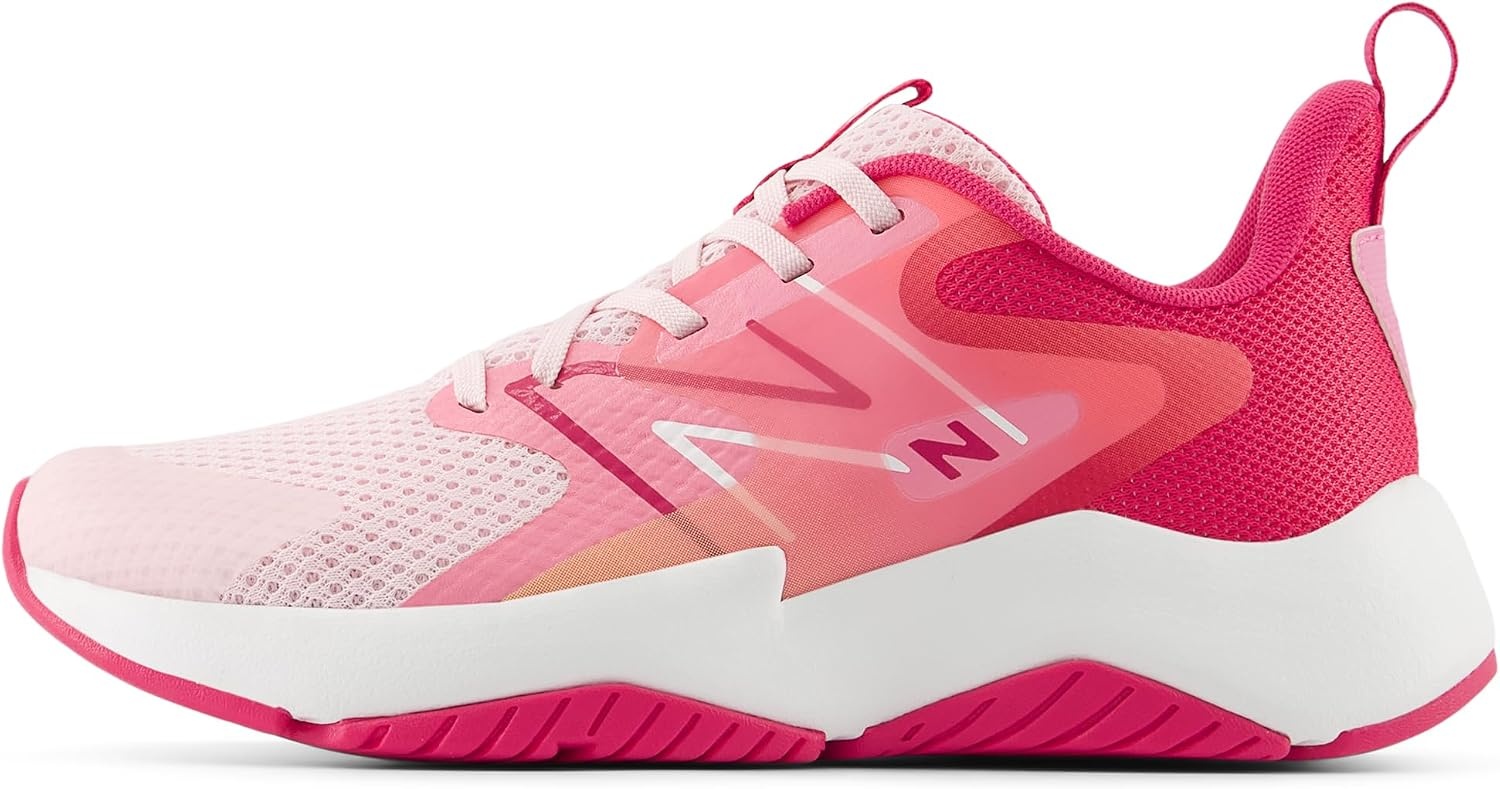 image:imageNew Balance Kids Rave Run V2 LaceUp Running Shoes Road Running ShoesRose SugarCarnival PinkSignal Pink
