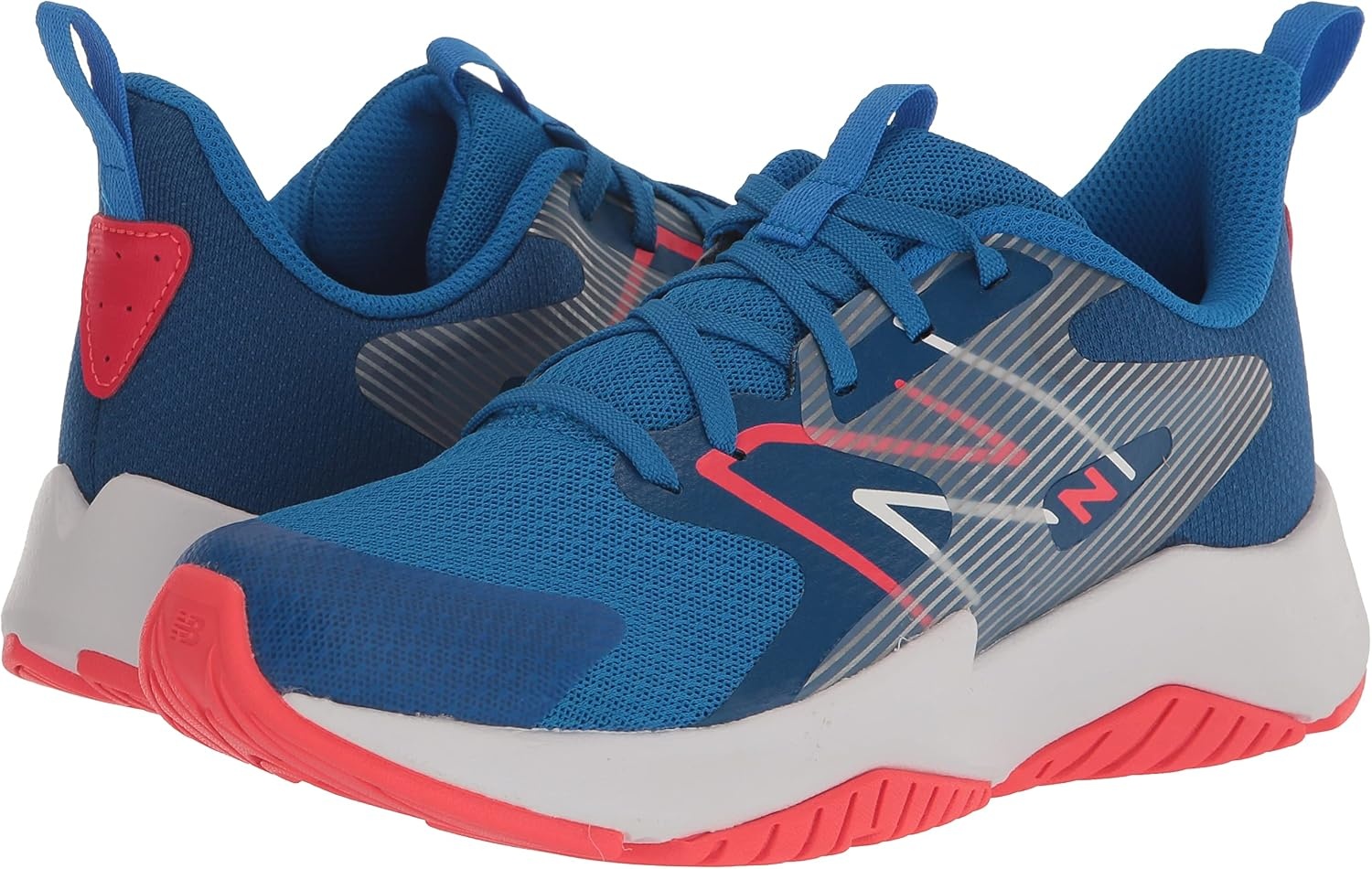 image:imageNew Balance Kids Rave Run V2 LaceUp Running Shoes Road Running ShoesSerene BlueBlue GrooveElectric Red