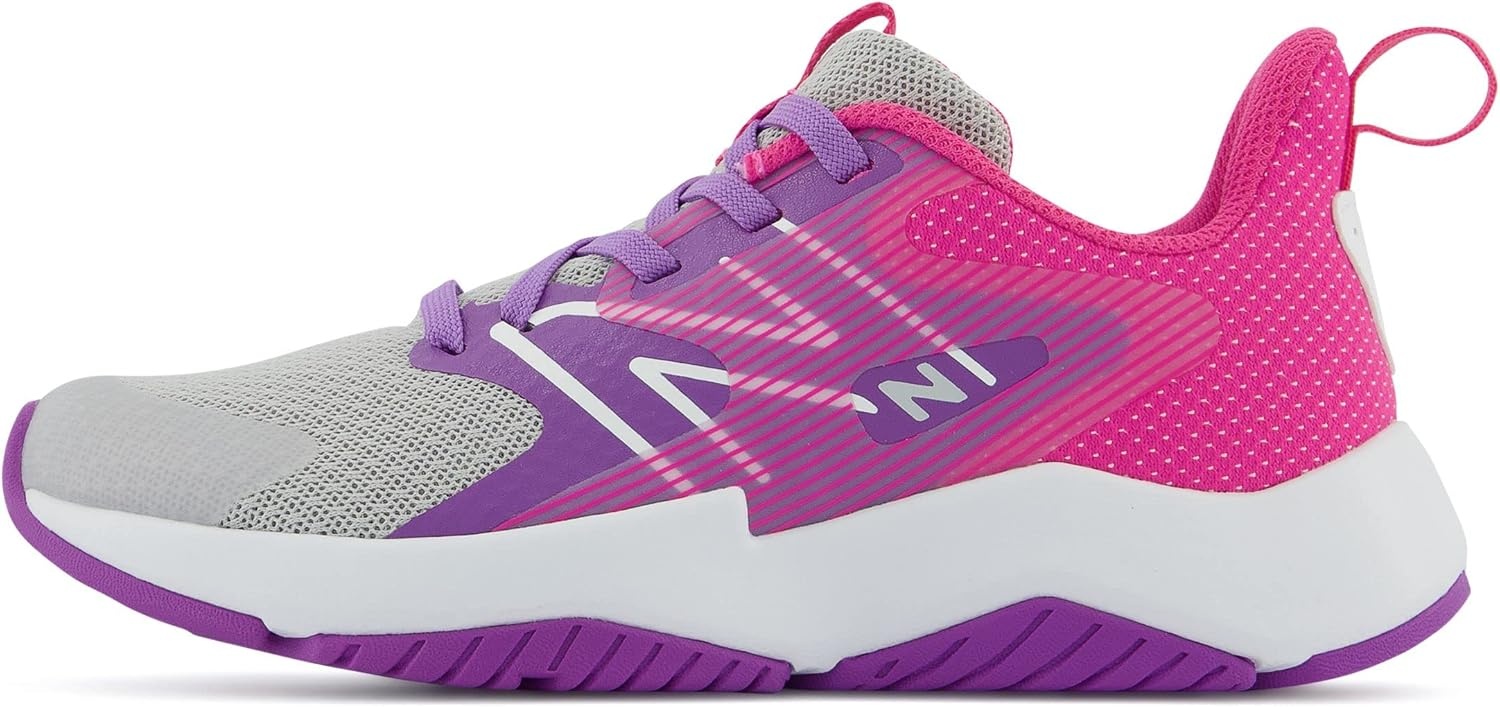 image:imageNew Balance Kids Rave Run V2 LaceUp Running Shoes Road Running ShoesSummer FogMystic PurpleHipink