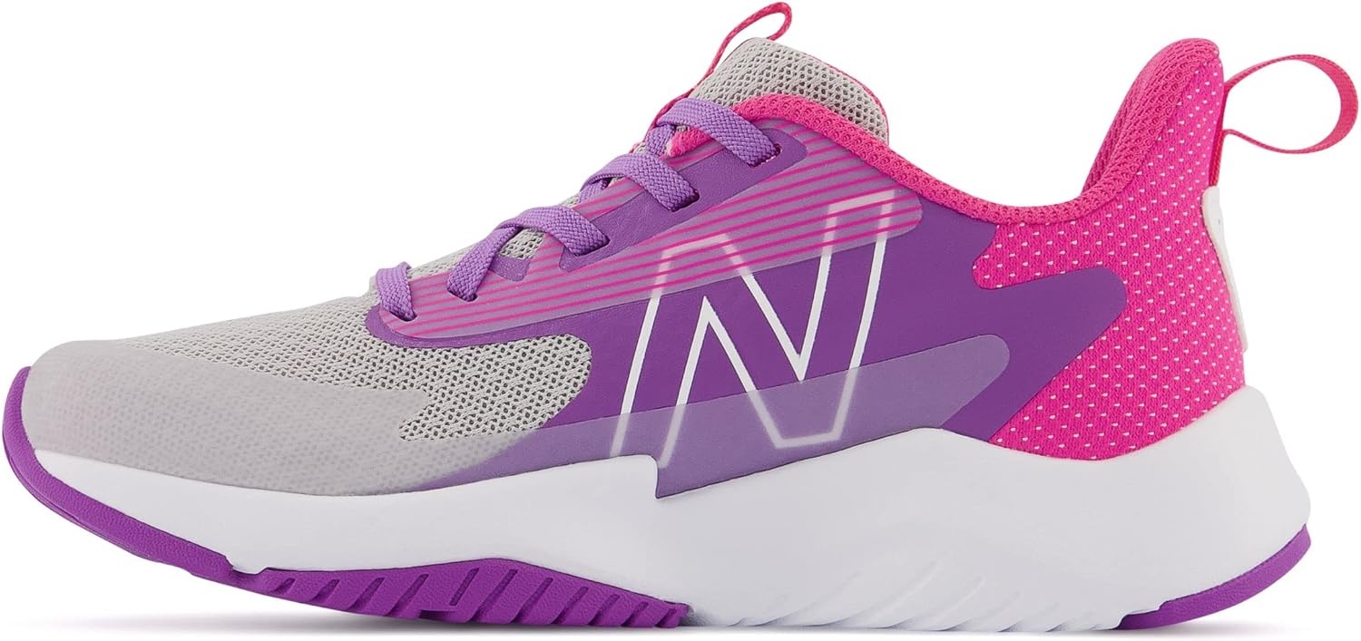 image:imageNew Balance Kids Rave Run V2 LaceUp Running Shoes Road Running ShoesSummer FogMystic PurpleHipink