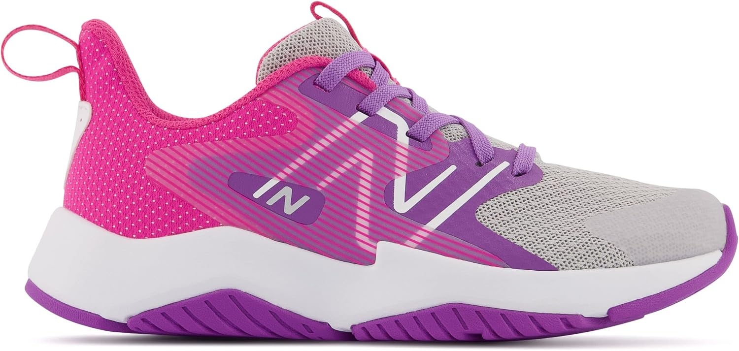 image:imageNew Balance Kids Rave Run V2 LaceUp Running Shoes Road Running ShoesSummer FogMystic PurpleHipink