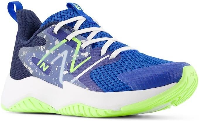 image:imageNew Balance Kids Rave Run V2 LaceUp Running Shoes Road Running ShoesTeam RoyalBlue OasisBleached Lime Glo