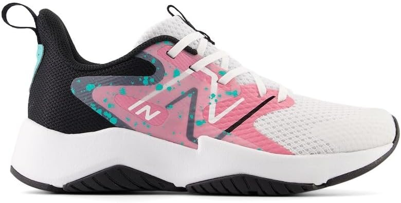 image:imageNew Balance Kids Rave Run V2 LaceUp Running Shoes Road Running ShoesWhiteReal PinkBlack