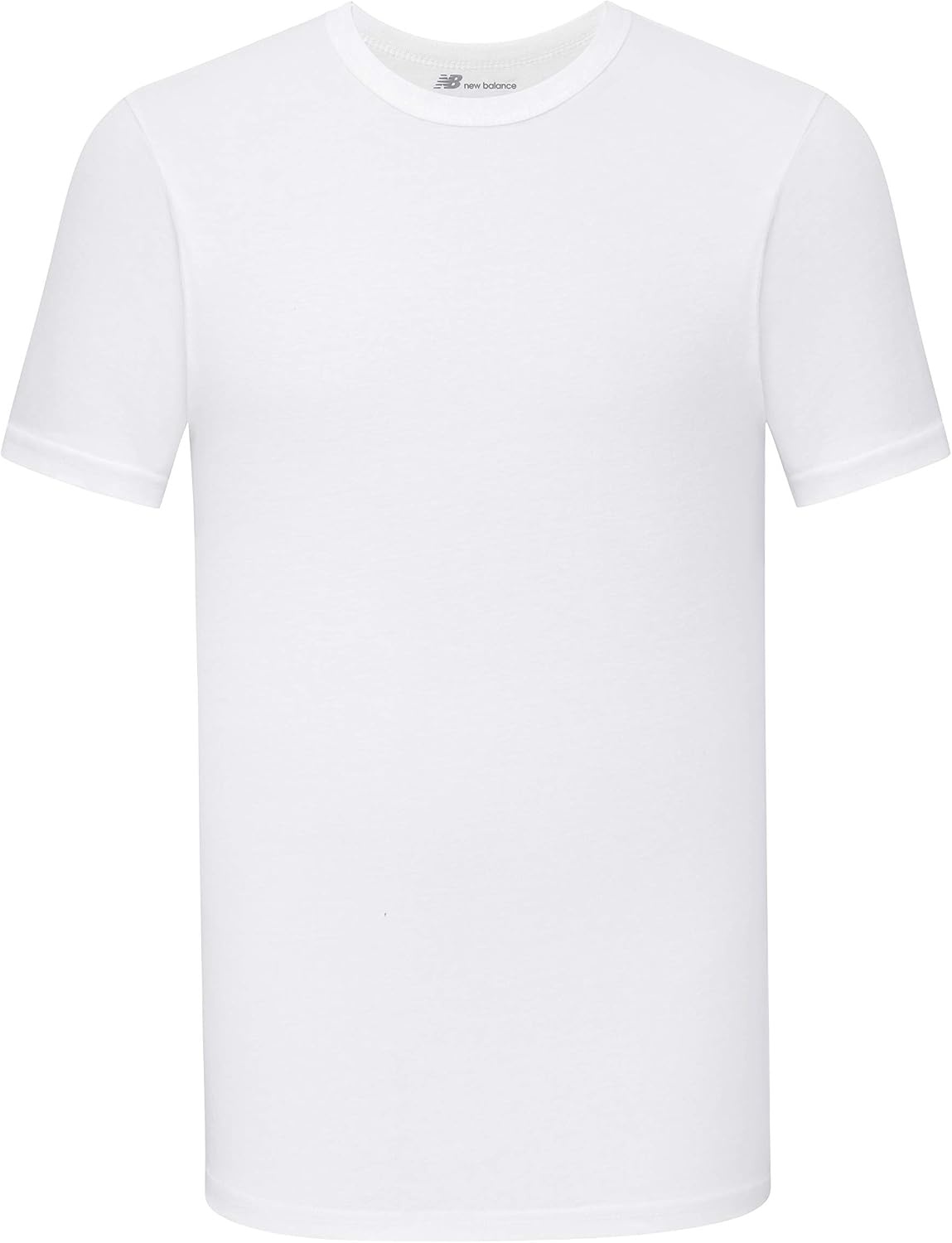 image:imageNew Balance Mens Cotton Performance Crew Neck Undershirts Tag Free and MoistureWicking 3 PackBlackWhiteHeather Grey