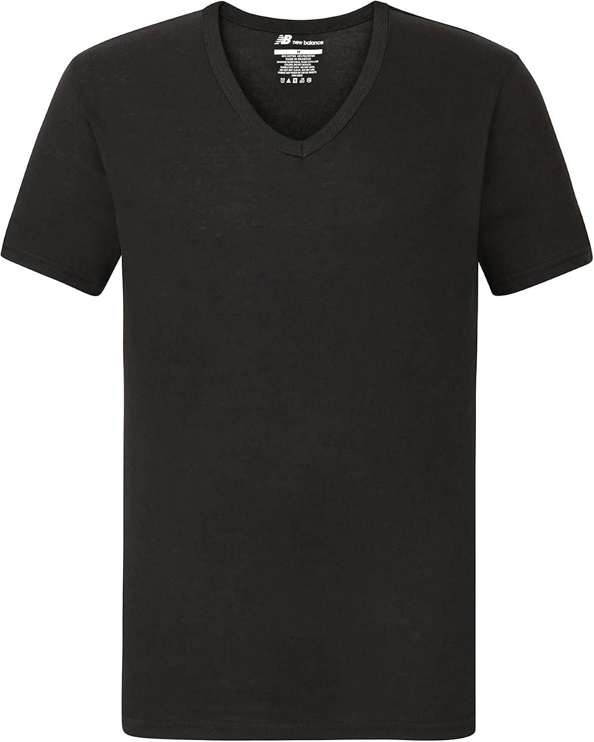 image:imageNew Balance Mens Cotton Performance Crew Neck Undershirts Tag Free and MoistureWicking 3 PackBlackWhiteHeather Grey