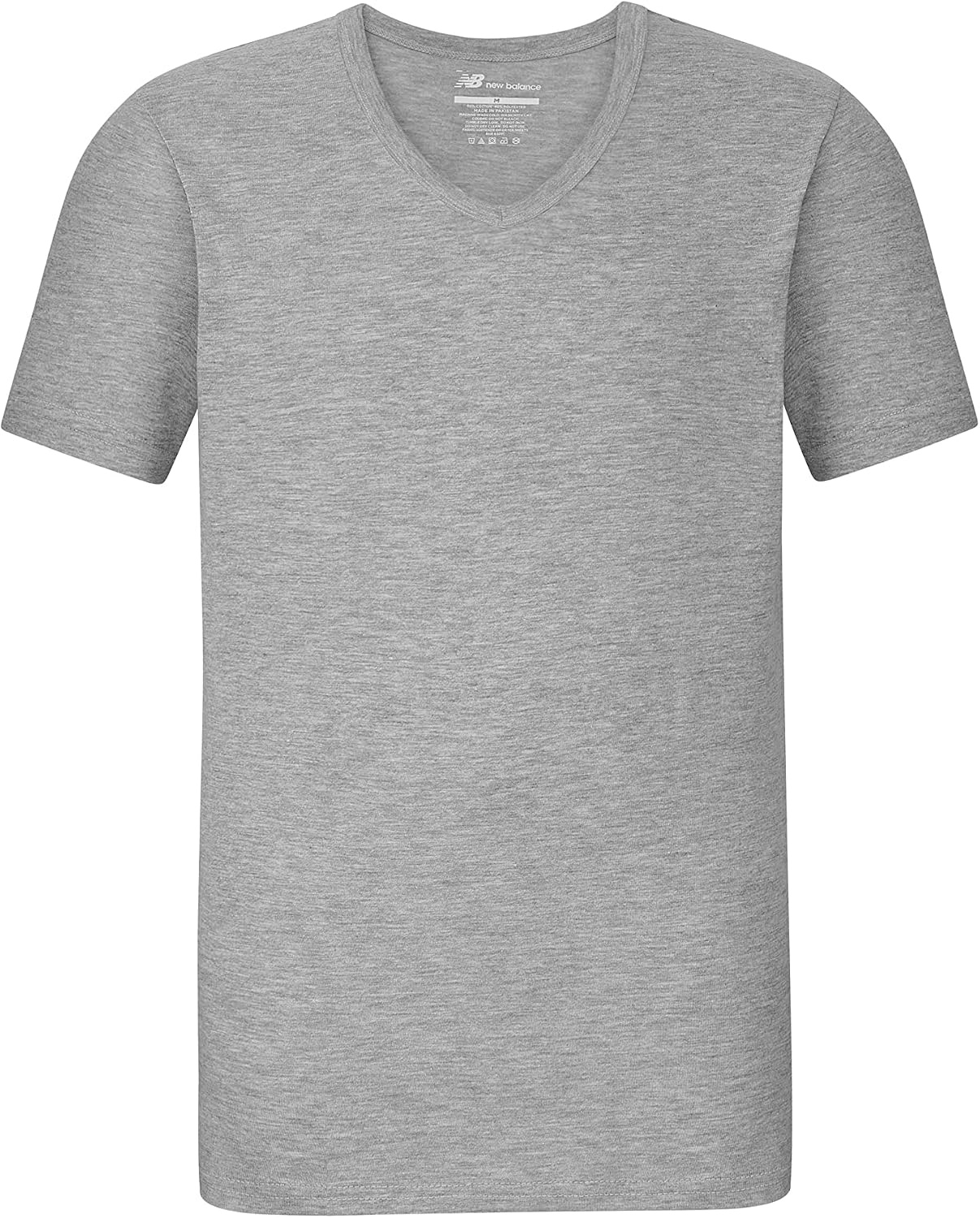 image:imageNew Balance Mens Cotton Performance Crew Neck Undershirts Tag Free and MoistureWicking 3 PackBlackWhiteHeather Grey