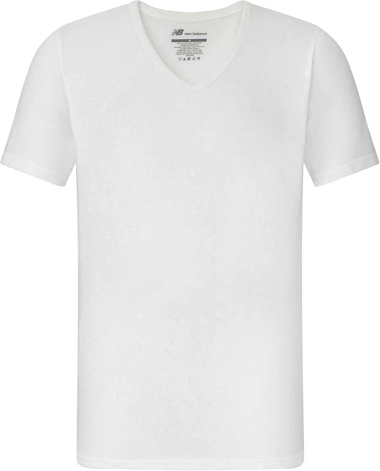 image:imageNew Balance Mens Cotton Performance Crew Neck Undershirts Tag Free and MoistureWicking 3 PackBlackWhiteHeather Grey