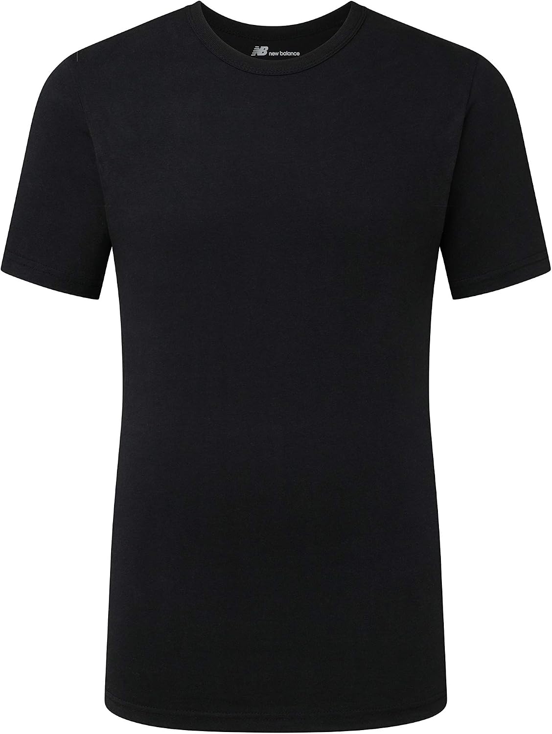image:imageNew Balance Mens Cotton Performance Crew Neck Undershirts Tag Free and MoistureWicking 3 PackBlackWhiteHeather Grey