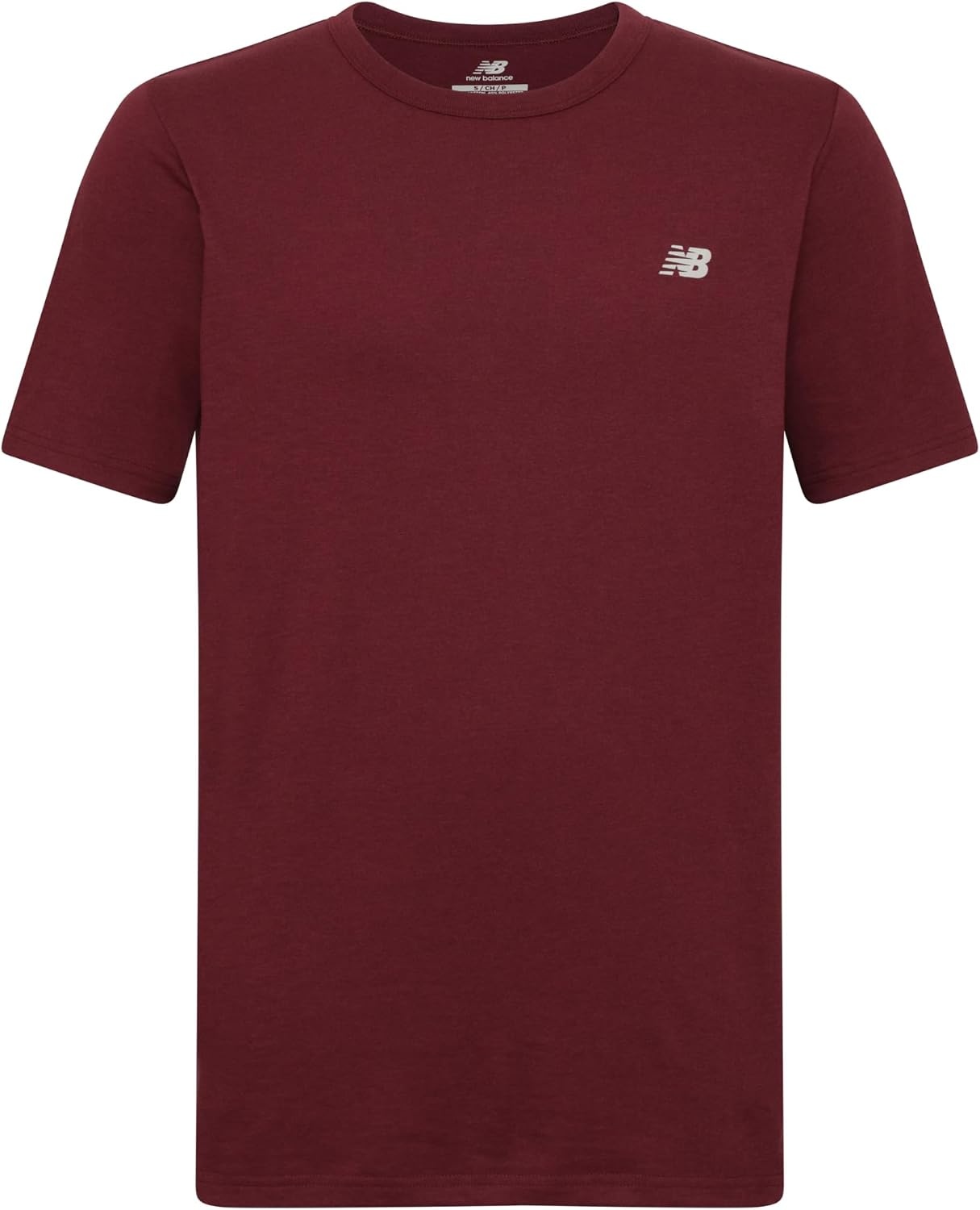 image:imageNew Balance Mens Cotton Performance Crew Neck Undershirts Tag Free and MoistureWicking 3 PackLight Heather GreyWhiteBurgundy