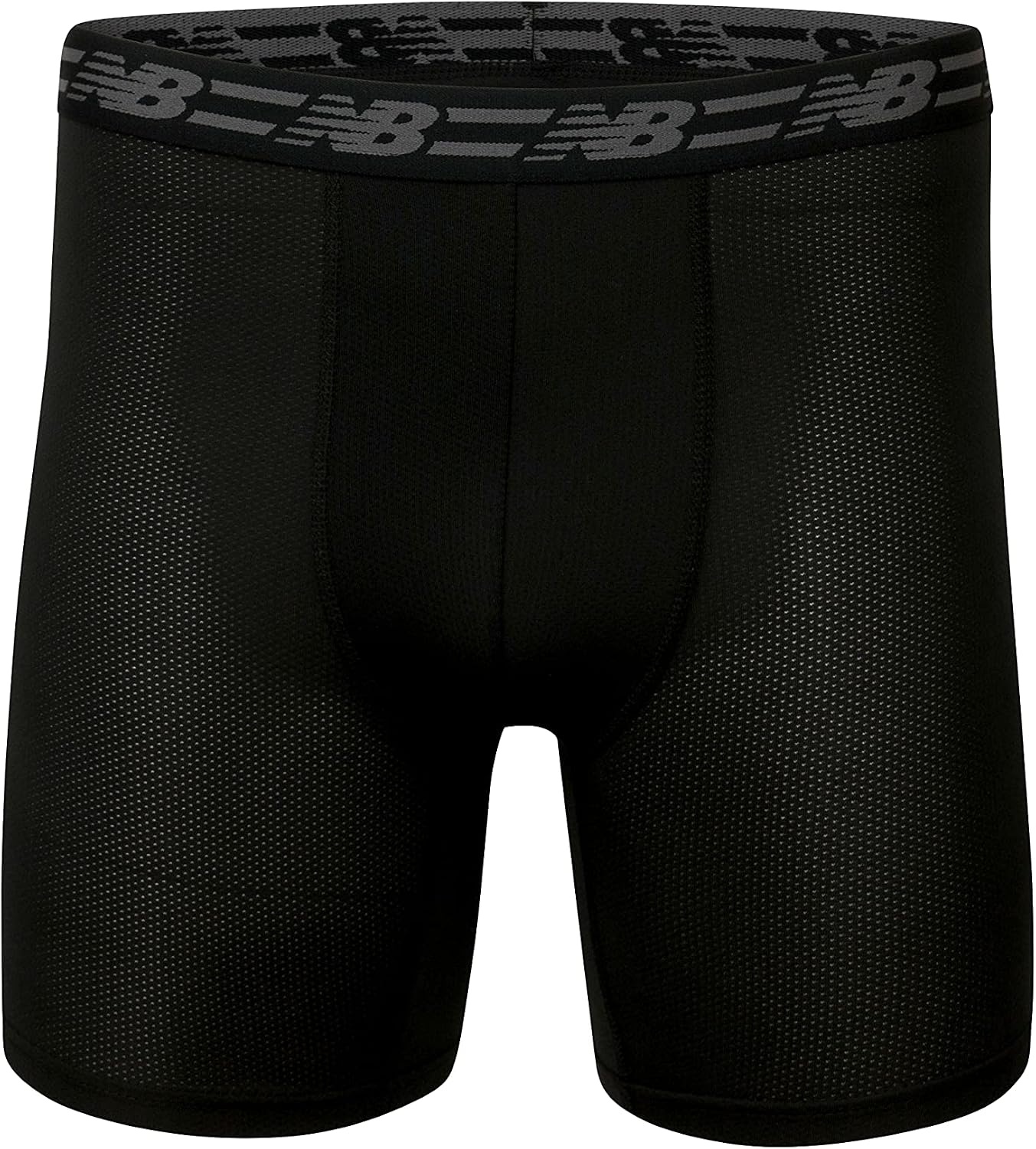 image:imageNew Balance Mens Mesh Jersey Performance Wicking No Fly Boxer Briefs Underwear 4 PackBlackBlackMagnetTeam Red