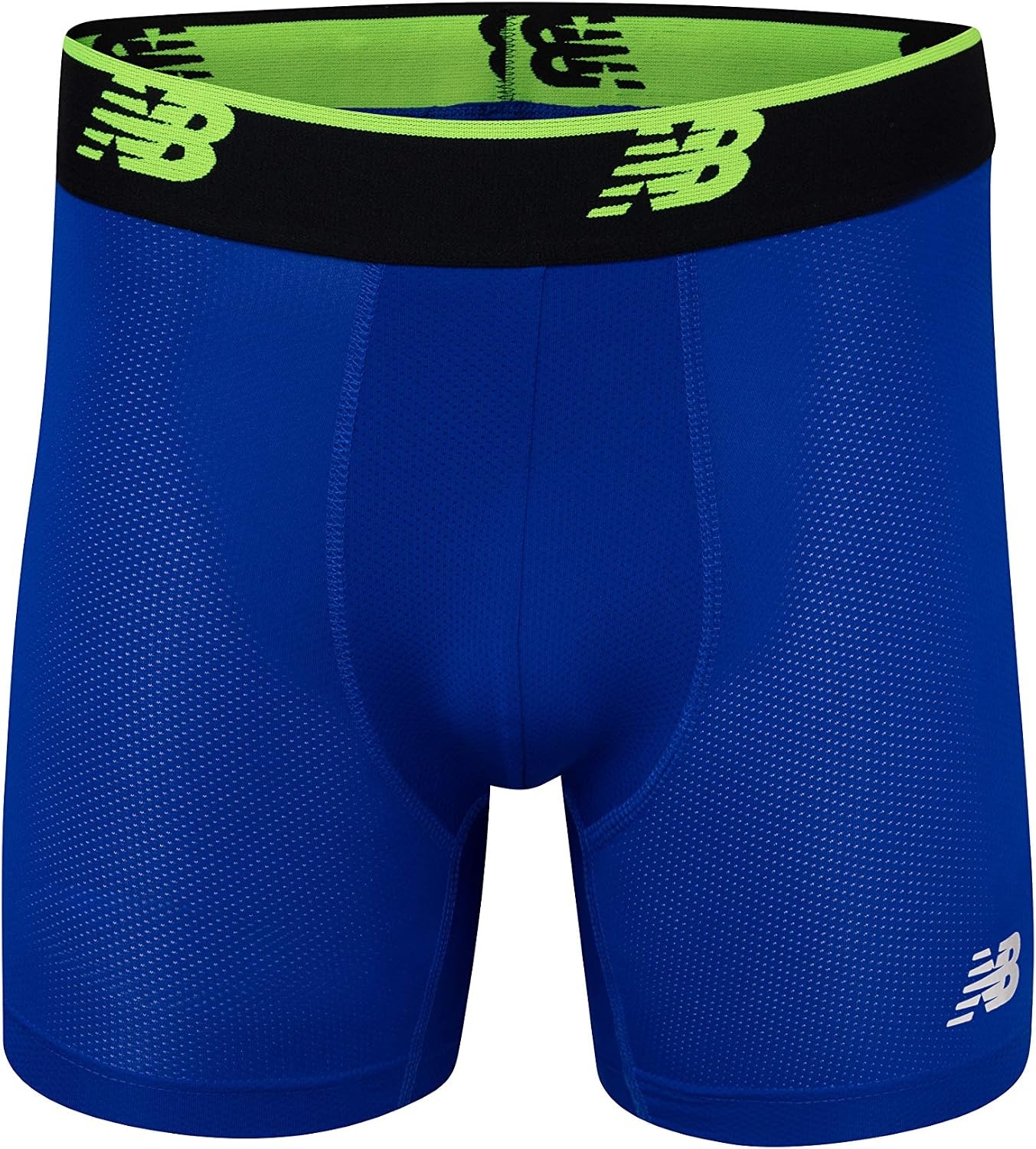 image:imageNew Balance Mens Mesh Jersey Performance Wicking No Fly Boxer Briefs Underwear 4 PackBlackstPigmenthlBoltTeam Royal