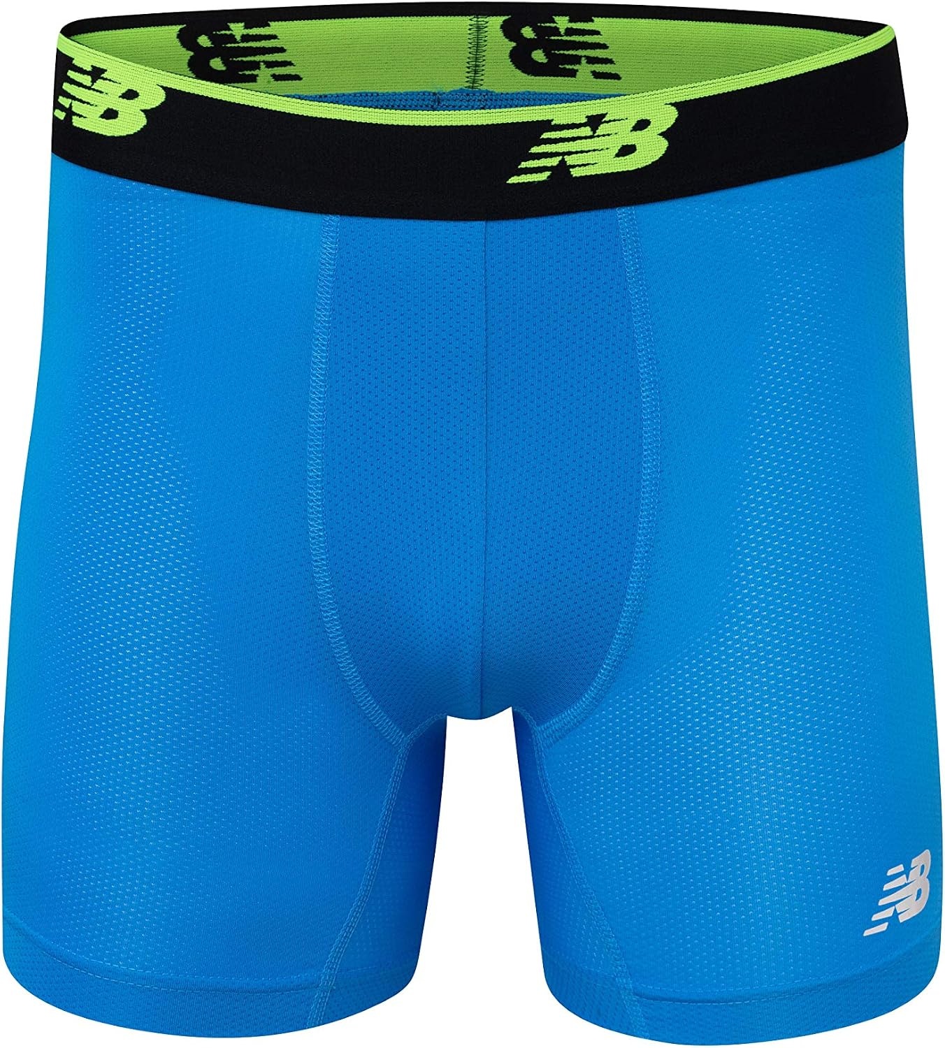 image:imageNew Balance Mens Mesh Jersey Performance Wicking No Fly Boxer Briefs Underwear 4 PackBlackstPigmenthlBoltTeam Royal