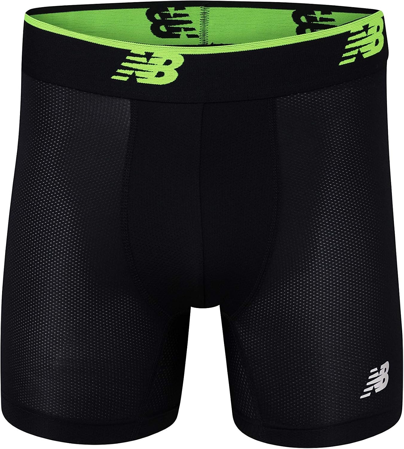image:imageNew Balance Mens Mesh Jersey Performance Wicking No Fly Boxer Briefs Underwear 4 PackBlackstSteelPigmentrgBlackrg